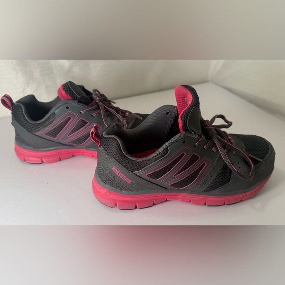 WOLVERINE Women's Nimble Steel Toe Steel Plate Athletic Shoe Grey/Pink 7M - Picture 4 of 6